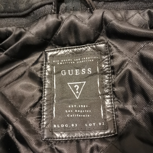 💎 Guess Men Faux Leather Croc Embossed Vest Moto - Picture 10 of 11